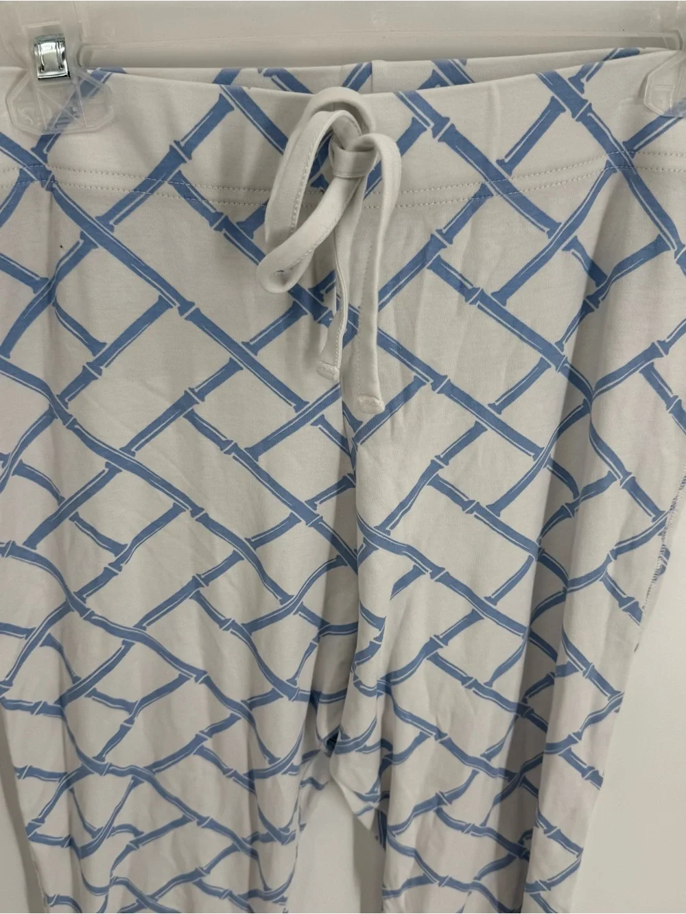 Beaufort Bonnet Company Womens Pima Cotton Pajama Set Size M Blue White 2-piece